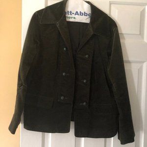 14 Talbots Military Velvet Green Blazer Jacket